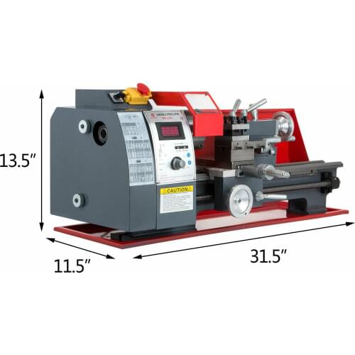 750W Mini Metal Lathe Tool Turning 50-2500 rpm Automatic Tool Metal Lathe