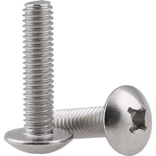 A2 Stainless steel Phillips Truss Head Large Flat Round Cross Screw Bolt M8