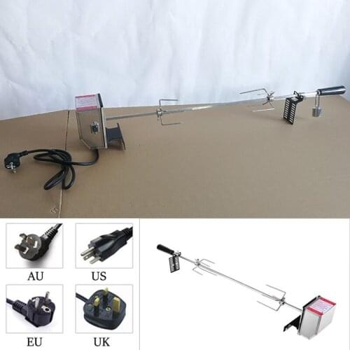 Household Electric Barbecue Rack Outdoor Stainless Steel Portable Automatic Rotating Kebab BBQ Grill Accessories