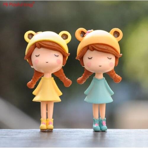 Playful bag 4pcs/set Cute smile girls figure Cartoon girls dolls pvc action figure Creative ornaments Christmas gifts HF78