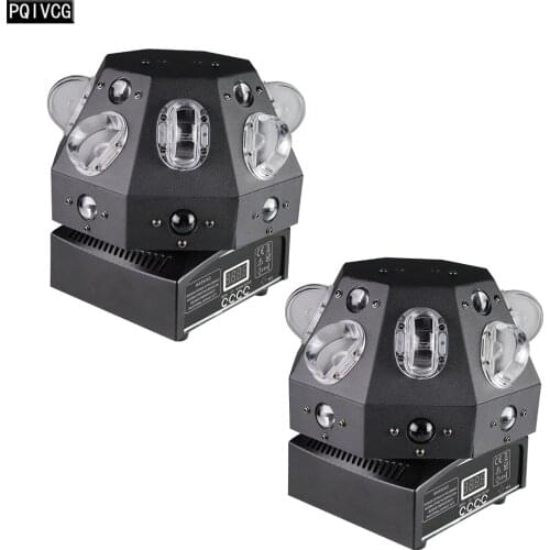 2 PCS Laser + Beam + Pattern Colorful Effect Light Stage Dj Moving Head Light Disco Laser Rotating Flash Scan Light