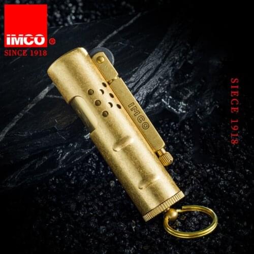 IMCO Kerosene Lighter Trench 5700 Retro Brass Windproof Creative Trolley Ignition Personalized Smoking Gift