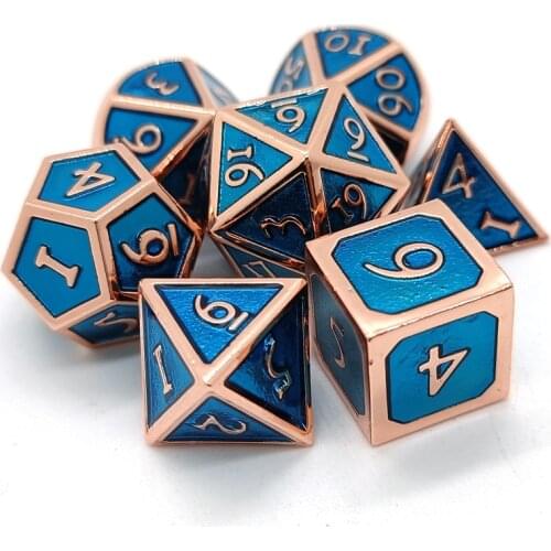 7 Pieces/Set TRPG Board Multiplayer Entertainment Game Dice Set High Quality dice Digital Metal Dice sets 2020 New