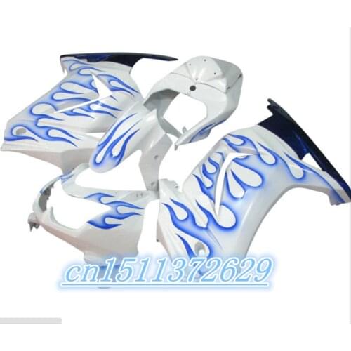 Dor-Fairing for KAWASAKI Ninja ZX250R 08-12 white blue ZX-250R 2008-2012 ZX 250R EX250 08 09 10 11 12 2008 2012 D injection
