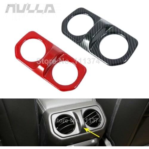 Car Rear Air Conditioning Vent Outlet Frame Protect Decor Cover Trim For Jeep Wrangler JL 2018 2019 2020 Car Interior Accessorie