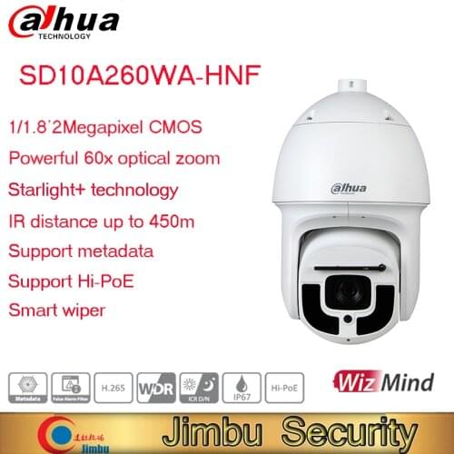 Dahua SD8A840WA-HNF 4K 40x Starlight+ IR WizMind Network PTZ Camera Starlight+ technology IR 500m face recognition Hi-PoE IP67