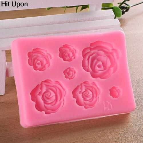 3D Silicone Mold Rose Shape Mould For Soap,Candy,Chocolate,Ice,Flowers Cake decorating tools