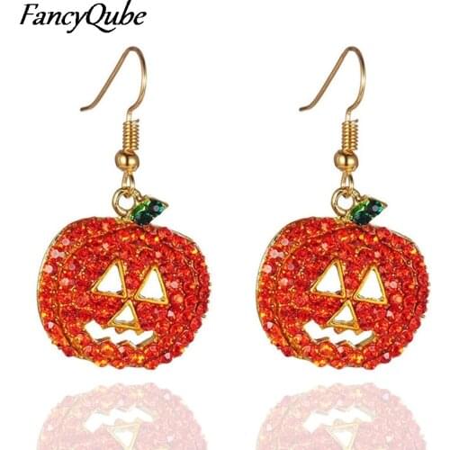 Cute Pumpkin Halloween Earrings Party Fancy Dress Thanksgiving Girls Gift