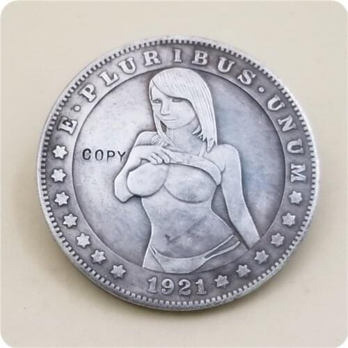 Type #2_Hobo Nickel Coin 1921-D Morgan Dollar COPY COIN