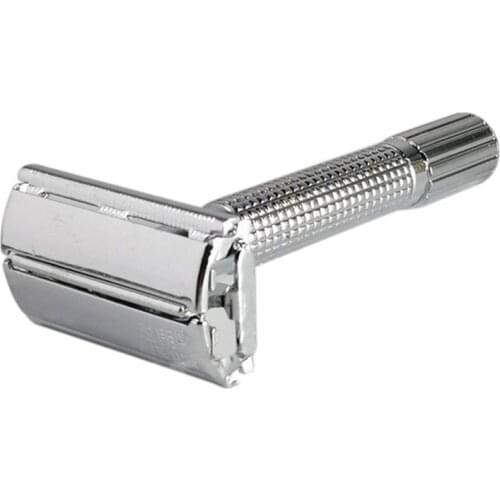 Classic Handle Razor Blade Hair Clipper Razor Double Blade Butterfly Twist Opening T-Shaped Shaving Knife Unisex Distribution St