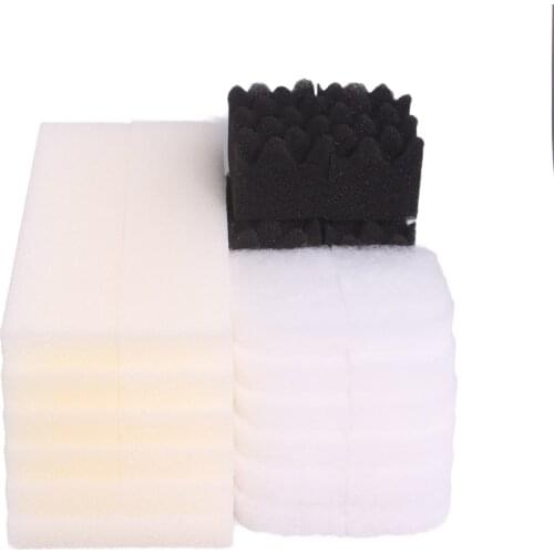 AUTUMNGREAT Set Compatible Foam Filter Pad Fit for Fluval 404/405/406/407 (12x Polishing Pad, 12x Plain foam and 6x Bio-Foam)