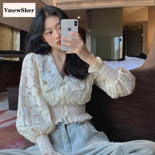 VmewSher Blouses With Elastic