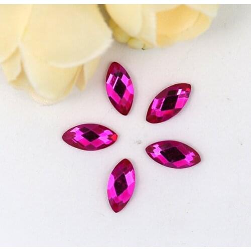 Jewelry accessories! Rose horse eye shape flat back glass crystal Rhinestones DIY nail art and wedding dress 20pcs/pack