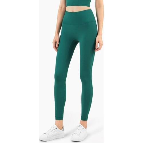 Skin-friendly Nude High Waist Tight Elastic Peach Hip Yoga Pants Leggings Sport Women Fitness Anti-curling Push Up Gym Running