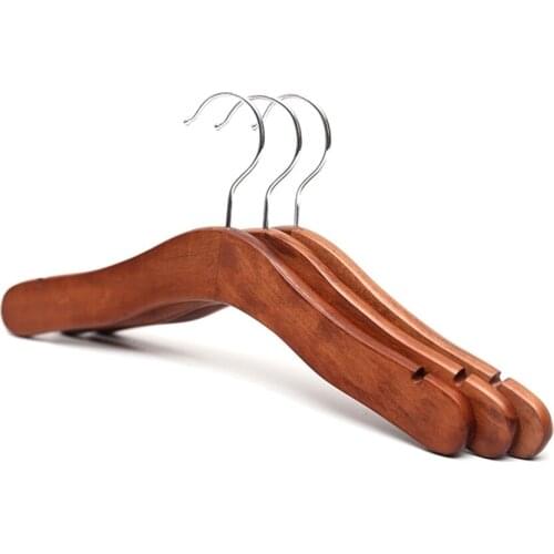 10pcs/lot Top Quality Kids Wooden Hangers for Clothes Children Small Hanger Natural Wood Baby Clothes Rack