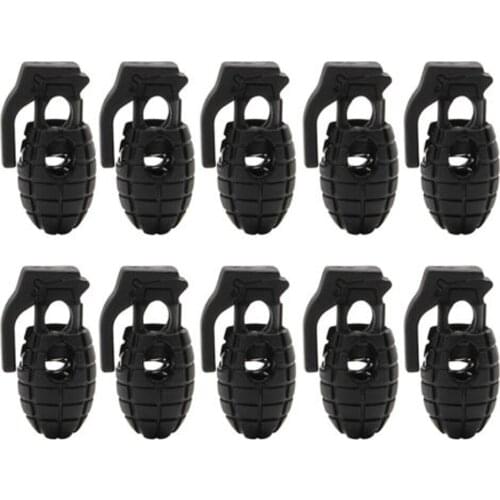 10Pcs EDC Gear Tactical Outdoor Hiking Boots Shoes Shoelace Buckle Black Non-slip Clip Aксессуары для обуви Zapato Decoraciones