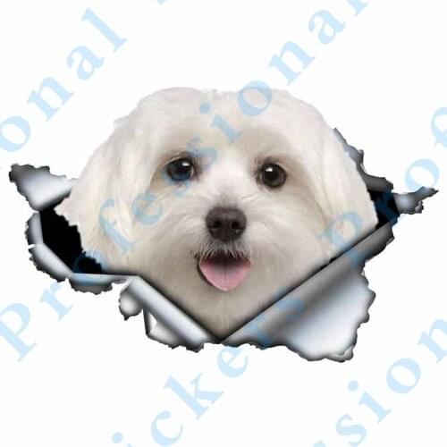 3D Animal Brussels Griffon dog Sticker Torn Metal Vinyl Decal Lovely Car Sticker Motorcycle Trunk Animal 3D Car Styling
