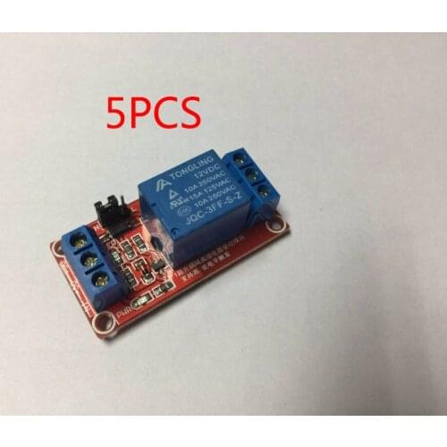 5PCS 1 Channel 12V Relay Module Board Shield With Optocoupler Support High And Low Level Trigger Power Supply Module For Arduino