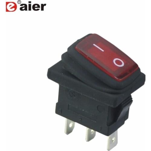 5PCS Waterproof 20MM Rocker Switch High Quality 12V LED illuminated Light 10A IP65 ON OFF 3PIN On Car Push Button Switches