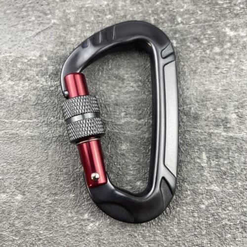 7075 Aviation Aluminum Carabiner D-Type Alloy Hook Outdoor Accessories Rock Climbing Lock Equipment Yoga Buckle 12KN