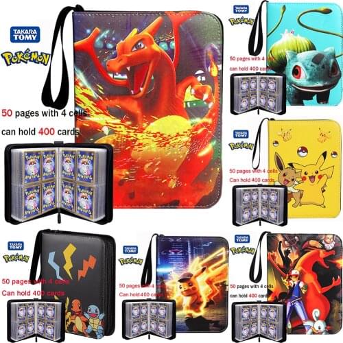 2021 Pokemon Game Cards Album Book Anime Card Collectors Holder Loaded List Capacity Binder Folder Pokmon Toys for gifts Kid