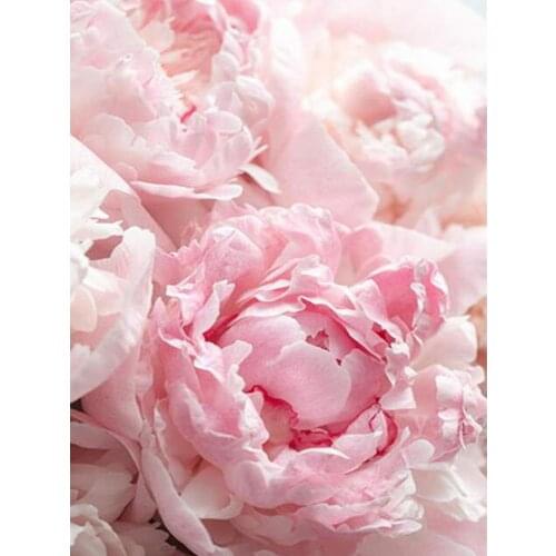 Pink Flower Peony 5D Diamond Painting Full Square/Round Mosaic 3D Embroidery Christmas Art Picture Wall Decor Sticker Gift CV592