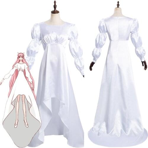 Anime Ryuu to Sobakasu no Hime Belle Cosplay Costume Adult White Long Dress Suit Halloween Carnival Outfits