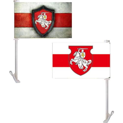 Banner White Red White Belarus White Knight Pagonya Flag Mini 1X1.5FT For Car Windows Custom bchb Flag Belarus Parade Decoration