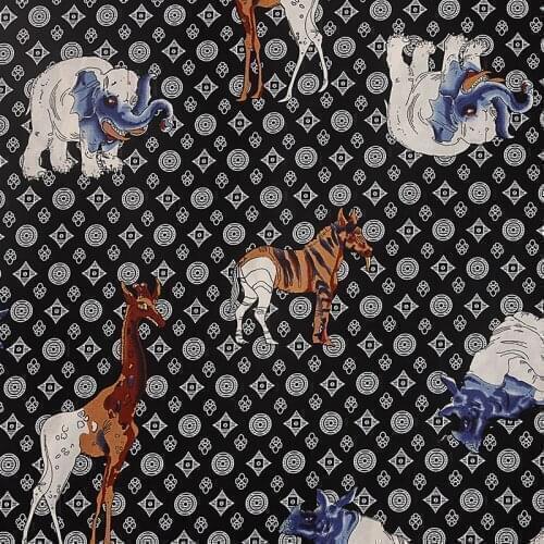 Printed Wild Animals Kids 100% Cotton Twill Fabric,Patchwork Cloth,DIY Sewing Quilting Fat Quarters Material For Baby&Child