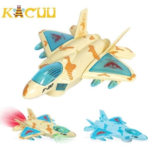 LED Light Airplane Toys Aircraft Kids DIY Music Lighting Outdoor Game Autopilot Flash Aircraft Model Toys for Children Kids Gift