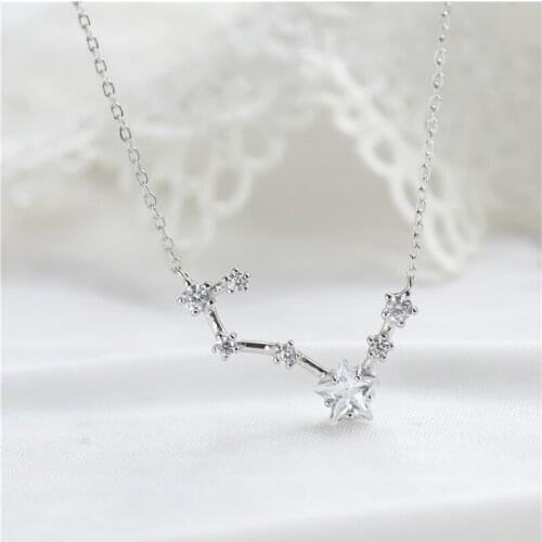 DIC77 Star Necklace 925 Sterling Silver Necklace Big Dipper Necklace Silver Jewelry