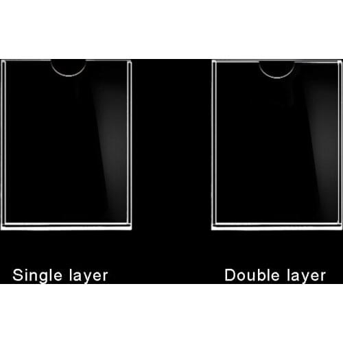 1pcS A4 Double-layer Acrylic Slot Transparent Photo Frame Card Slot Insert Clear Box Plexiglass Plate Acrylic Picture Frame Gift