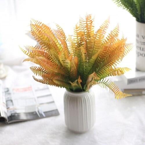 Artificial Persian Grass Flower Leaves Plants Pretty Fake Lifelike Plastic Plants Lysimachia Fern floral decoration