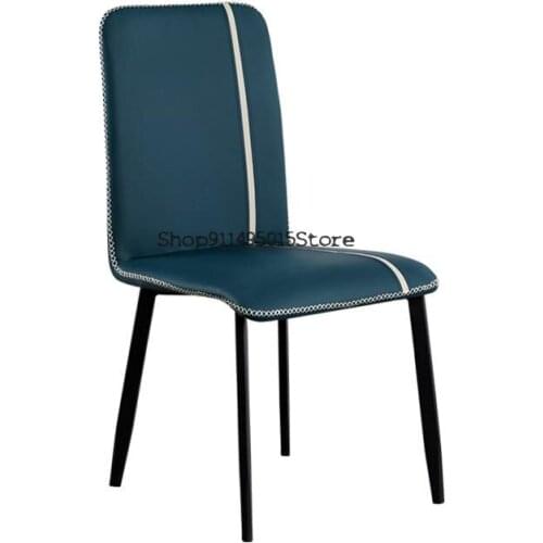 Italian Light Luxury Wrought Iron Dining Chair Modern Minimalist Net Red Hotel Restaurant Backrest Stool Makeup Desk Chair