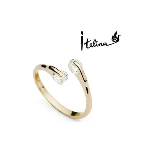 Brand TracysWing Genuine Austria Crystal gold Color Rings for Women healthy Anti Allergies #RG91386