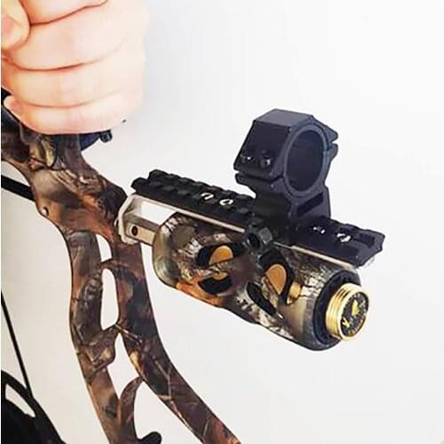 Archery Bow Flashlight Bracket Stand Lamp Holder Laser Sight Night Mount Shooting Hunting Compound Recurve Bow Electric Torch