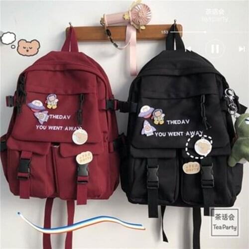 Lightweight college wind travel small fresh Japanese Harajuku school bag female Korean version ins high school student backpack