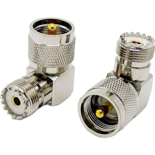 M type SL16 90 Degree UHF Plug Male PL259 To SO239 Female UHF Connector Right Angle Connector Adapter 1pcs