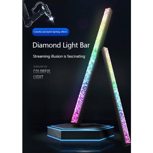 Diamond Crystal Magnetic Light Bar ARGB LED Strip for PC with 5V 3-pin Addressable RGB LED Strip Computer Case Light Bar