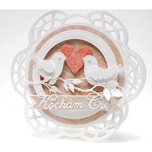 Kocham Cie DIY Metal Cutting Die Polish Phrase Handmade Decoration Paper Card Photo Making Craft Template Embossing Stencil