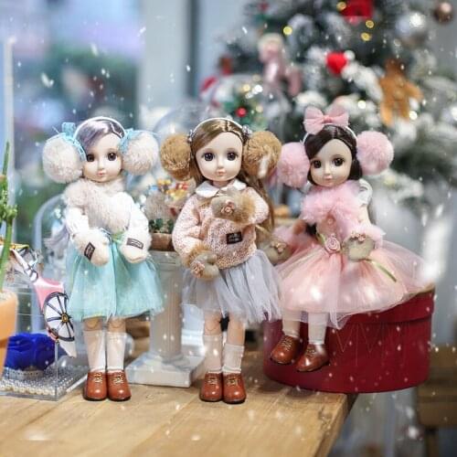 Fashion Dolls Clothes Set For 1/4 Dolls Accessories 36 Cm Diy Bjd Dolls Princess Dress Up Makeup Clothes Set For Girls
