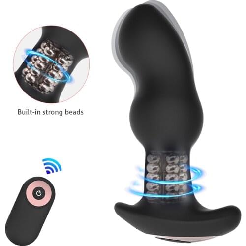 Male Prostate Massager 10 Speeds Anal Beads Anal Vibrator Butt Plug Clitoris Stimulator Female Masturbation Sex Toys For Adult
