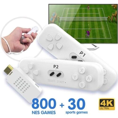 New 4K HD Video Game Console 2.4G Double Wireless Controller For PS1/FC/GBA Retro TV Game Console Built In 800 Nes Game