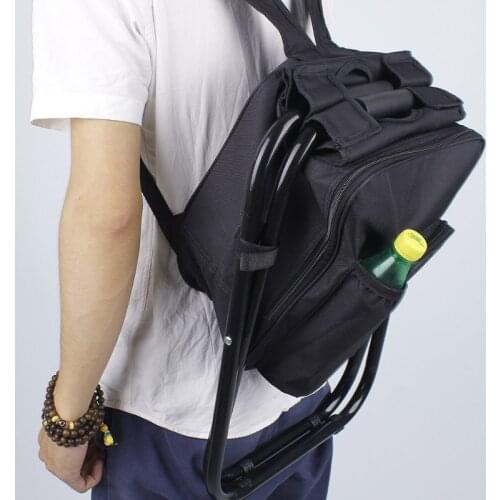 Folding Fishing Chair Shoulder Bag Beach Chair Outdoor Fishing Chair Mountaineering Backpack Ice Bag Chair Can Sat Camping Chair