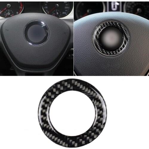 Car Carbon Fiber Steering Wheel Styling Sticker Decor for Volkswagen Golf 6/7