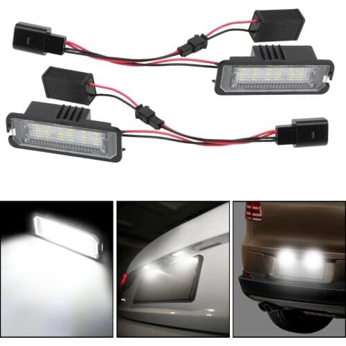 1 Pair Car License Plate Light 12V Car Led Canbus Lights Signal Light For VW GTI MK4 MK5 MK6 Golf 5 Golf 6 Phaeton Car-Styling
