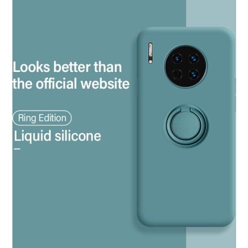 Ultra-thin Silicone Magnetic Holder Phone Case For Huawei Mate 30 20 P40 P30 P20 Lite Pro Honor Stand Finger Ring Bracket Cover