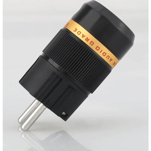 Viborg VE501S Pure Copper Silver Plated EU Plug Schuko Power Connector Hifi Audio HIFI Cable Connector