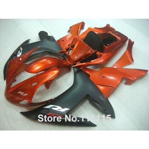 High grade ABS Fairing kit for YAMAHA Full injection molding 2002 2003 matte black brown fairings set YZF R1 02 03 QH34