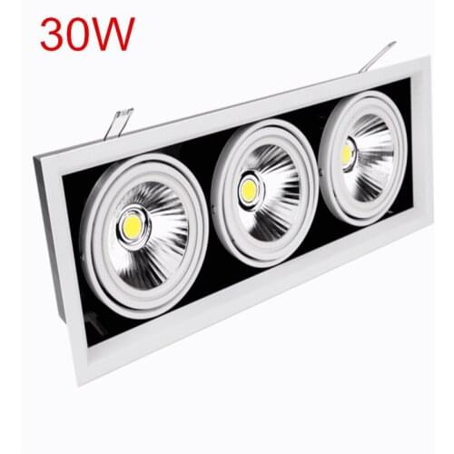 Bright LED Dimmable COB Downlight 10W 20W 30W Square 2 Heads Ceiling Recessed Downlight Indoor Lighting Home Decor AC85-265V